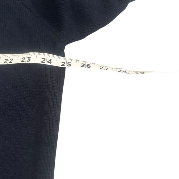 Marine Layer Sweater Mens XL Quarter Zip Pullover Wool Blend Archive Armas Navy - Picture 6 of 11